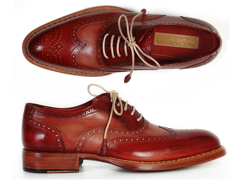 Paul Parkman ''0457-BRW'' Brown Genuine Calfskin Cap-Toe Double Monkstraps Shoes.